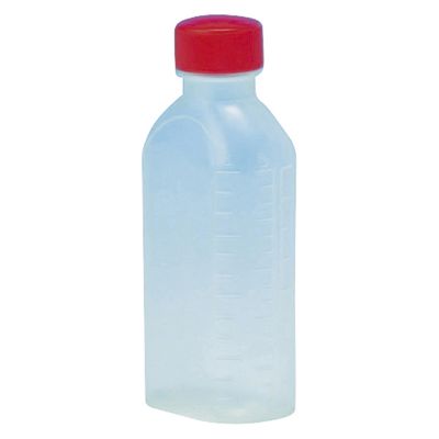 サンケミカル サンケミ 1型投薬瓶 100mL 凸凹目盛り 25282602 キャップ色：赤 10003（100CC）200ホン 1箱（200入）（直送品）