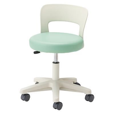 松吉医科器械 マツヨシ ナースチェア(背付) 背付 25256600 ミントグリーン MY-N3240R 1台（直送品）