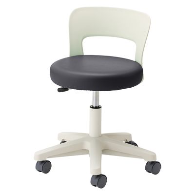 松吉医科器械 マツヨシ ナースチェア(背付) 背付 25256600 ブラック MY-N3240R 1台（直送品）