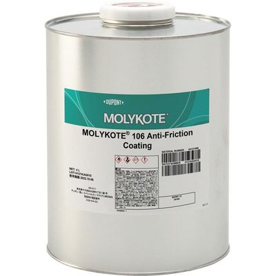 デュポン・東レ・スペシャルティ・マテリアル モリコート 乾性被膜 106乾性被膜潤滑剤 4L 106-40 1セット(4缶)（直送品）