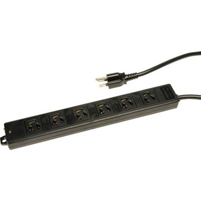 TERADA 一般プラグ付OAタップ 6口 XLT655BK 1個 455-7616（直送品）