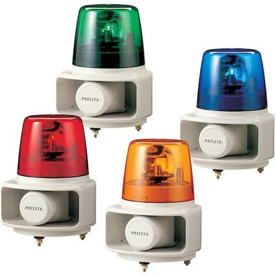 パトライト PATLITE ラッパッパ ホーンスピーカー 一体型回転灯付音声合成報知器 黄 DC24 RT-24VF-Y 1台（直送品）