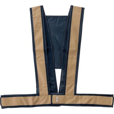 岡潮 夏用爽快フィットベスト 紺×金反射材 OK5102 1着 452-3957（直送品）