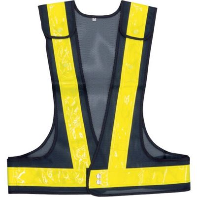 岡潮 3段階調整安全ベスト 5cm幅 紺メッシュ×黄反射材 OK5552 1着 452-3984（直送品）