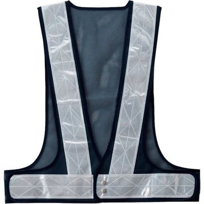 岡潮 安全ベスト 7cm幅 紺メッシュ×白反射 OK5701 1着 452-3976（直送品）