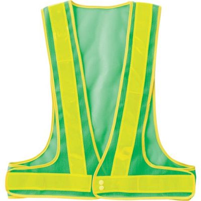 岡潮 安全ベスト 5cm 緑メッシュ×黄反射材(黄パイピング) OK5503 1着 452-2476（直送品）