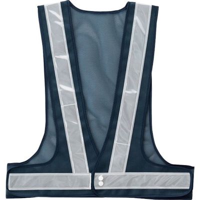 岡潮 安全ベスト 5cm 紺メッシュ×白反射材 OK5505 1着 452-3974（直送品）