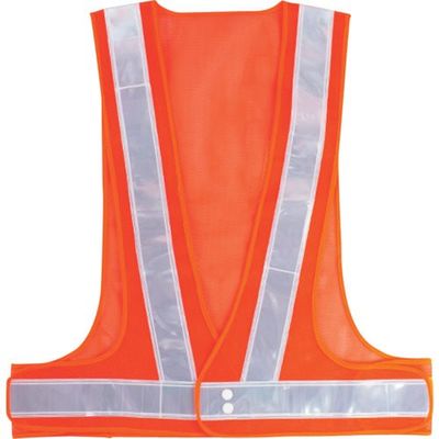 岡潮 安全ベスト 5cm オレンジメッシュ×白反射材 OK5511 1着 452-2477（直送品）