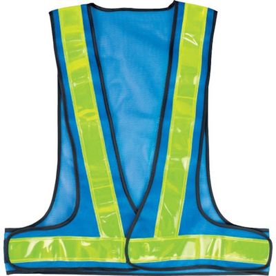 岡潮 安全ベスト 5cm 青メッシュ×黄反射材 OK5518 1着 452-3980（直送品）