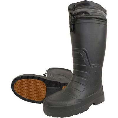 喜多 柔らかい防寒EVAラバーブーツ(裏ボア) カバー付 KR8010 ブラック LL(26.5~27.0) KR8010-BK-LL 1足（直送品）