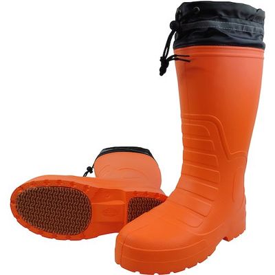 喜多 柔らかい防寒EVAラバーブーツ(裏ボア) カバー付 KR8010 オレンジ M(24.5~25.0) KR8010-OR-M 1足（直送品）