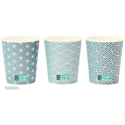 サンナップ 日本の地紋カップ205ml100個 C20100JMN 1セット(2500個:100個×25パック) 386-7211（直送品）