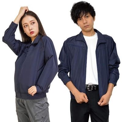岡潮 空調長袖ブルゾン(ウェアのみ) 20101 ネイビーS 20101-S 1着 536-0549（直送品）