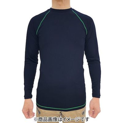 トーマセンイ TEAGLES 23605ストレッチ長袖Tシャツネイビー3L 23605-NA-3L 1枚 569-1987（直送品）