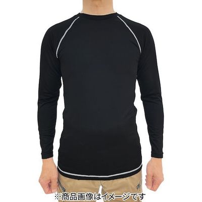 トーマセンイ TEAGLES 23605ストレッチ長袖TシャツブラックM 23605-BK-M 1枚 569-1993（直送品）