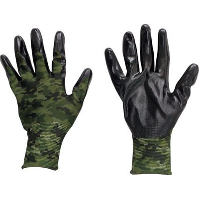 丸和ケミカル ニトリルコート背抜き手袋(迷彩柄) 742 1セット(10双) 569-2488（直送品）