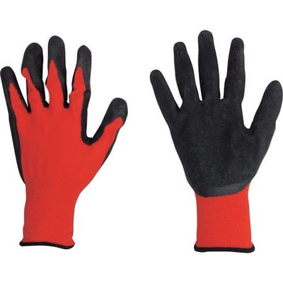 丸和ケミカル 天然ゴム背抜き手袋(レッド) Lサイズ 751-L 1セット(10双) 569-2505（直送品）