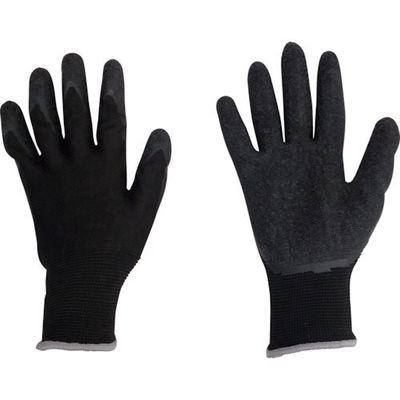 丸和ケミカル 天然ゴム背抜き手袋(ブラック) Sサイズ 762-S 1セット(10双) 569-2494（直送品）