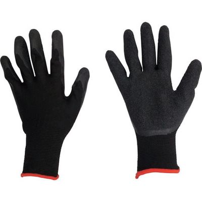 丸和ケミカル 天然ゴム背抜き手袋(ブラック) Mサイズ 762-M 1セット(10双) 569-2496（直送品）