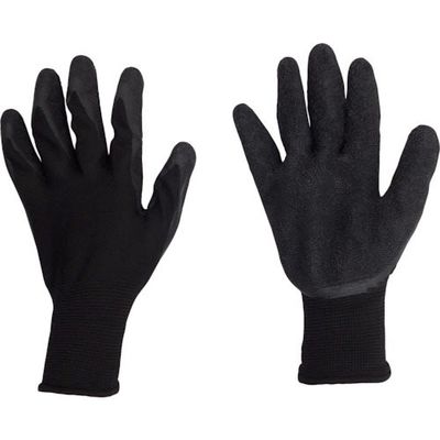 丸和ケミカル 天然ゴム背抜き手袋(ブラック) Lサイズ 762-L 1セット(10双) 569-2502（直送品）