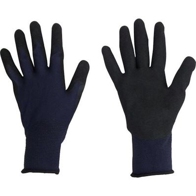 丸和ケミカル 発泡天然ゴム背抜き手袋(ネイビー) Lサイズ 871-L 1セット(10双) 569-2507（直送品）