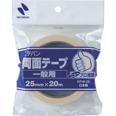 ニチバン ニユープロ推薦両面テープNPWー25 25.0×20.0 NPW-25 1セット(10巻) 363-6425（直送品）