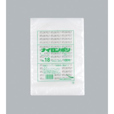 福助工業 福助 ナイロンポリ Sタイプ NO.18 0705179 1セット(1000枚:100枚×10袋) 481-3249（直送品）