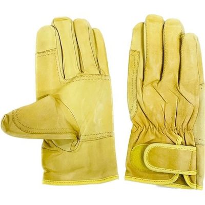 南村製作所 ラッキーワーカー 牛革クレストレンジャーマジック 706 フリー 黄 706-Y 1セット(10双) 506-0194（直送品）