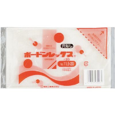 福助工業 福助 ボードンレックス#20NO.11.5ー20 穴なし 100枚入 0454141 1セット(10000枚:100枚×100袋)（直送品）