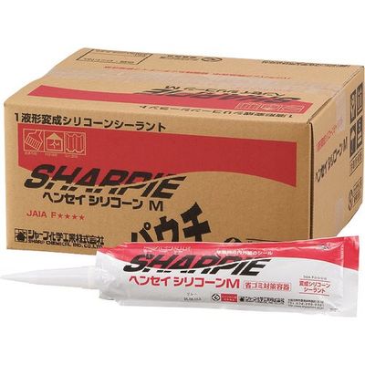 シャープ シーリング剤 シャーピー ヘンセイシリコーンMパウチ ブラック 330ml SHARPIE-M-P-BL 1セット(20本)（直送品）