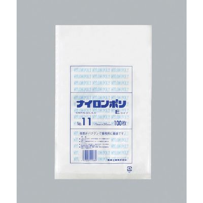 福助工業 福助 ナイロンポリ Eタイプ NO.11 0703109 1セット(2000枚:100枚×20袋) 481-1727（直送品）