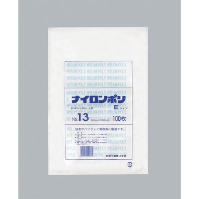 福助工業 福助 ナイロンポリ Eタイプ NO.13 0703125 1セット(2000枚:100枚×20袋) 481-3281（直送品）