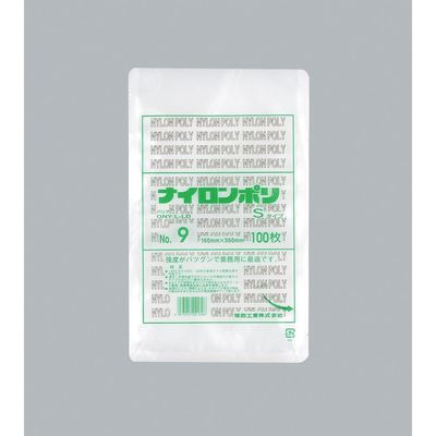 福助工業 福助 ナイロンポリ Sタイプ NO.9 0705098 1セット(2400枚:100枚×24袋) 481-0105（直送品）