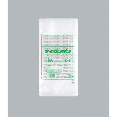 福助工業 福助 ナイロンポリ Sタイプ NO.8A 0705081 1セット(2400枚:100枚×24袋) 481-0093（直送品）