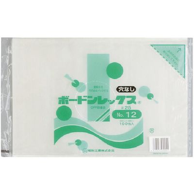 福助工業 福助 ボードンレックス#25NO.12 穴なし 100枚入 0451398 1セット(4000枚:100枚×40袋)（直送品）