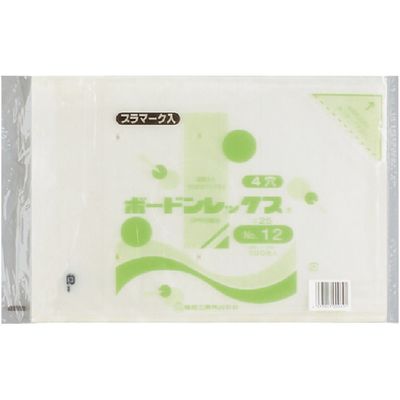 福助工業 福助 ボードンレックス#25NO.12 4穴プラ 100枚入 0451517 1セット(4000枚:100枚×40袋)（直送品）