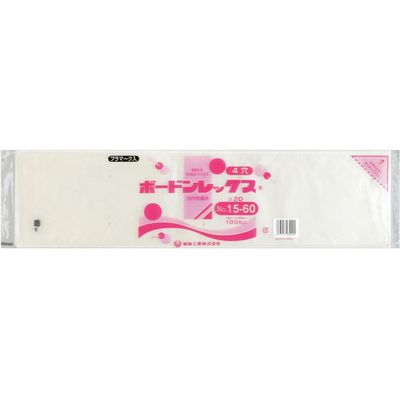 福助工業 福助 ボードンレックス#20NO.15ー60 4穴プラ 100枚入 0451940 1セット(4000枚:100枚×40袋)（直送品）