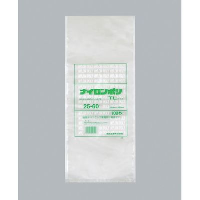 福助工業 福助 ナイロンポリ TLタイプ 25ー60 0702528 1セット(600枚:100枚×6袋) 477-1135（直送品）
