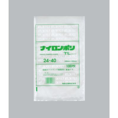 福助工業 福助 ナイロンポリ TLタイプ 24ー40 0702900 1セット(800枚:100枚×8袋) 476-2071（直送品）