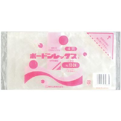 福助工業 福助 ボードンレックス#20NO.13ー24 4穴 100枚入 0454044 1セット(8000枚:100枚×80袋)（直送品）