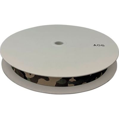 ユタカメイク ベルト 迷彩ナイロン平ベルトドラム巻 ウッドランド 1.5t×30mm×25m PFMB-330 1巻 460-0213（直送品）