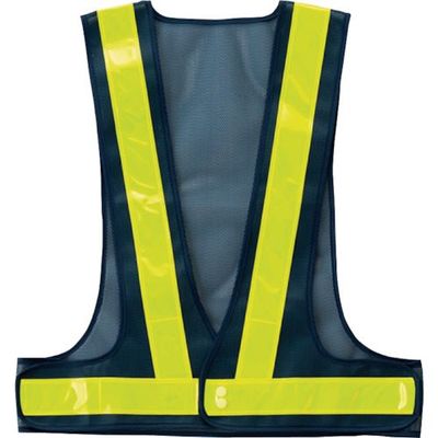 岡潮 安全ベスト 5cm 紺メッシュ×黄反射材 OK5506 1着 452-3970（直送品）