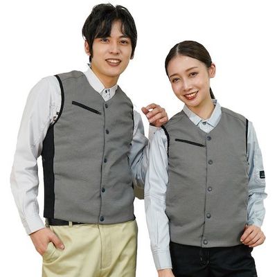 岡潮 手洗い洗濯できる発熱ベスト40223グレー(ウェアのみ) M OK40223-M 1着 520-9574（直送品）