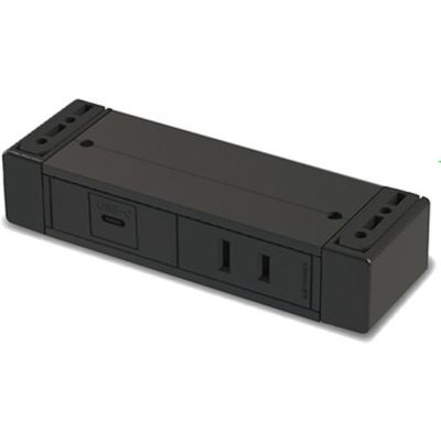 石黒製作所 プラパート カセット式コンセント G001 黒 電源1口/USBーC(中継)1口 G001-2-EC-B 1個 474-5177（直送品）