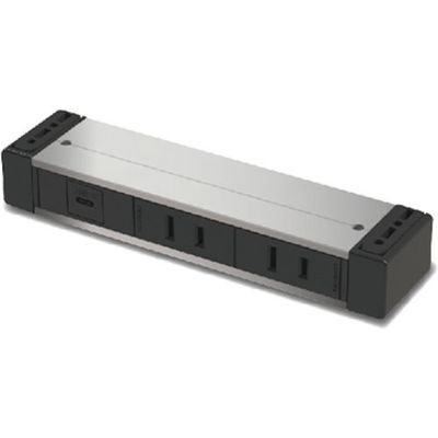 石黒製作所 プラパート カセット式コンセント G001 シルバー 電源2口/USBーC(中継)1口 G001-3-EEC-S 1個（直送品）