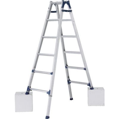 アルインコ 伸縮脚付はしご兼用脚立 天板高さ(m):0.70~1.00 最大使用質量100kg PRE90FX 1台 555-0392（直送品）