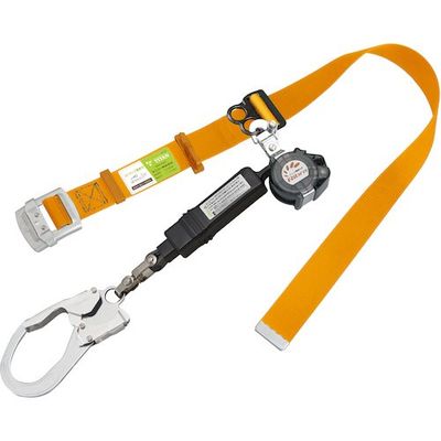サンコー タイタン 胴ベルト型ロック付き巻取式 シングル Ribraライト イエロー RBLN506-YL 1本 442-3946（直送品）
