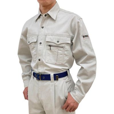 トーマセンイ TEAGLES 綿100%長袖シャツ ベージュ M 30430 BE 1枚 425-7534（直送品）