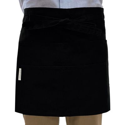 トーマセンイ ポリエステル腰前掛けエプロン 男女兼用 フリーサイズ ブラック F 102-BK-F 1枚 442-4559（直送品）