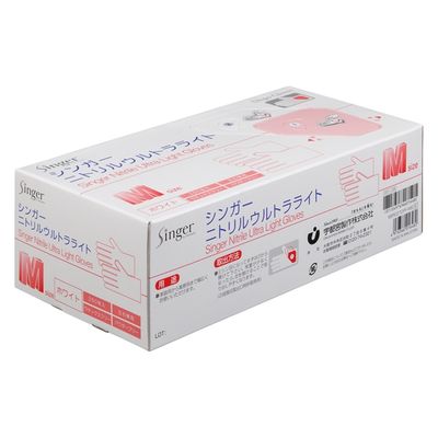 宇都宮製作 シンガーニトリルウルトラライトPF ホワイト 250枚入 Mサイズ 4976366016480 1セット(250枚×6点)（直送品）